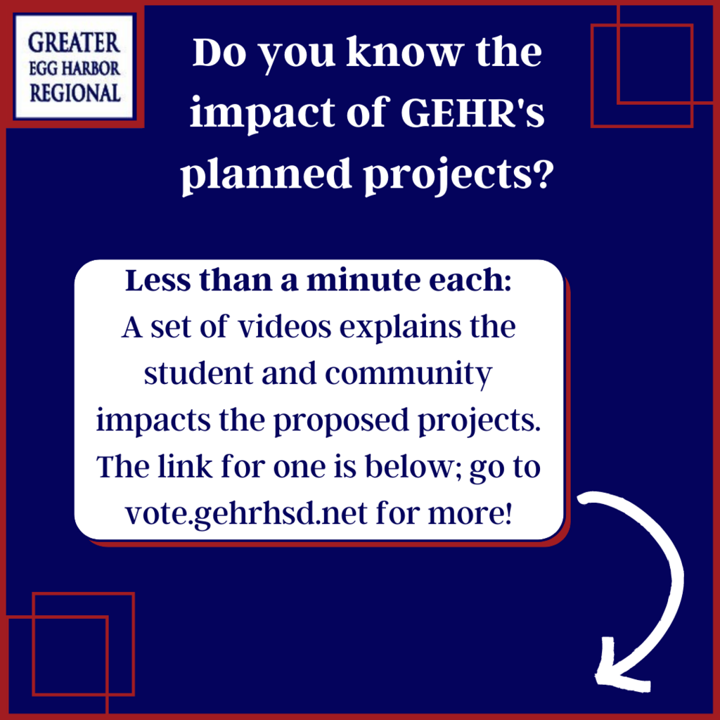 Less than a minute each: A set of videos explains the student and community impacts of GEHR’s proposed projects. Here’s just one; go to vote.gehrhsd.net for more! 