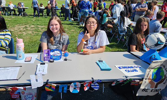 Kindness Club table at the Activity Carnival