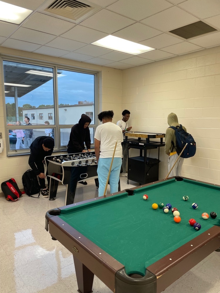 foosball and air hockey in the game room 