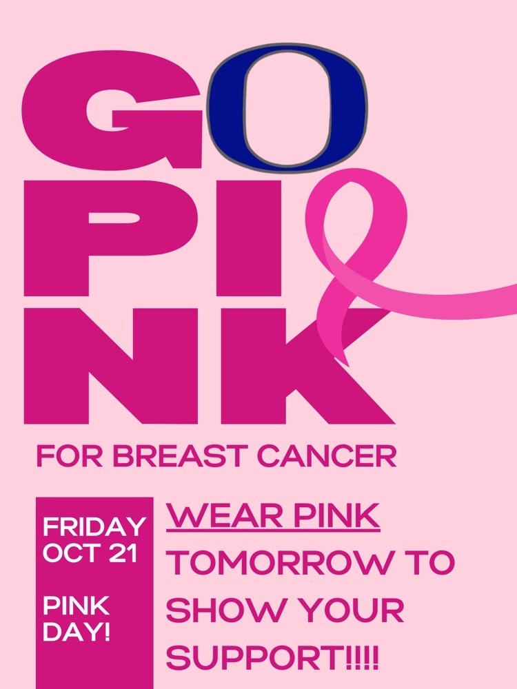 Wear pink this Friday 10/21 to show your support!