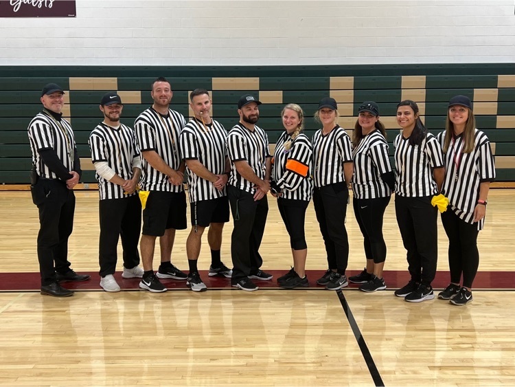 Cedar Creek PE staff dressed up as referees 