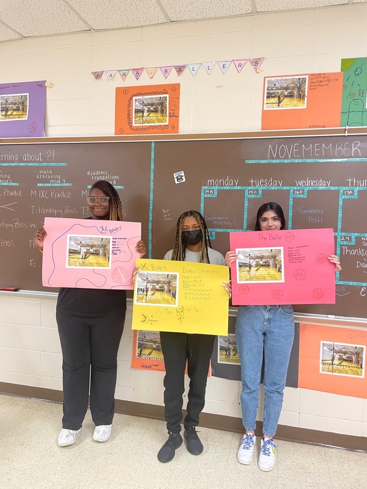 Mrs.Clegg’s math class related math to basketball in this fun project they completed!