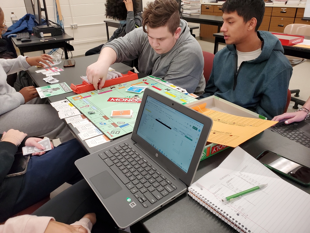 Student's playing Monopoly