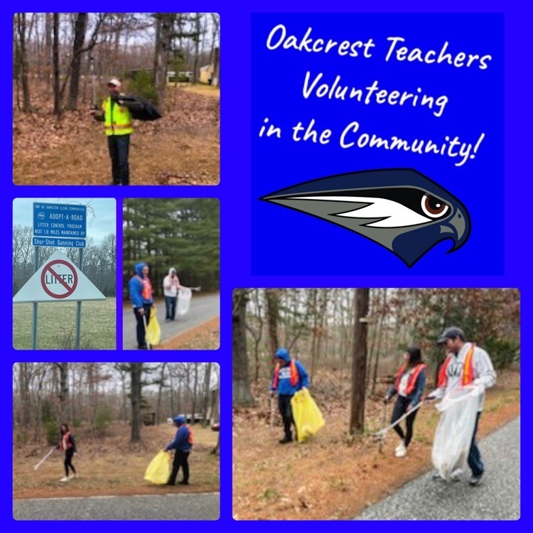 Oakcrest teachers volunteered to help keep the community streets clean! 
