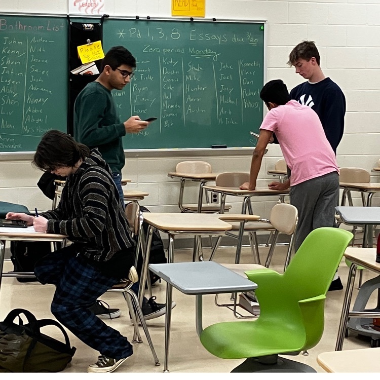 students working 